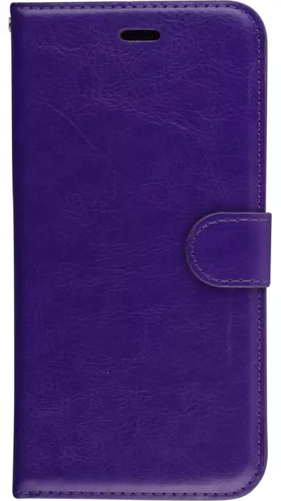 Hülle iPhone X / Xs - Premium Flip Leder Tasche - Violett