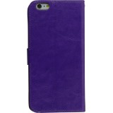 Hülle iPhone 16e - Premium Flip Leder Tasche - Violett