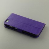 Hülle iPhone 16e - Premium Flip Leder Tasche - Violett