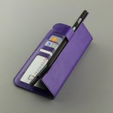 Hülle iPhone 16e - Premium Flip Leder Tasche - Violett