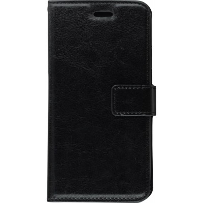 Fourre iPhone Xs Max - Premium Flip cuir lisse porte-cartes - Noir