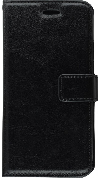 Hülle iPhone XR - Premium Flip Leder Tasche - Schwarz