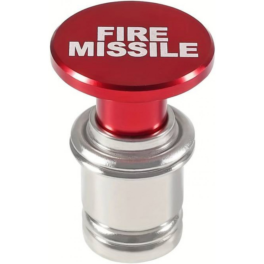 Fun Knopf Ersatz Universal Zigarrenanzünder 12V FIRE MISSILE lustige Dekoration Autoinnenraum - Rot