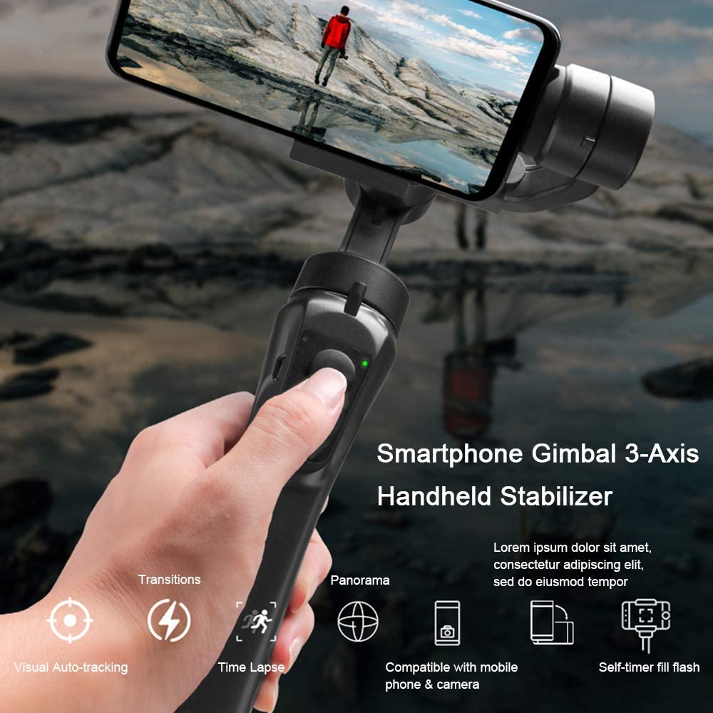 Gimbal stabilisateur pour smartphone automatique à 3 axes