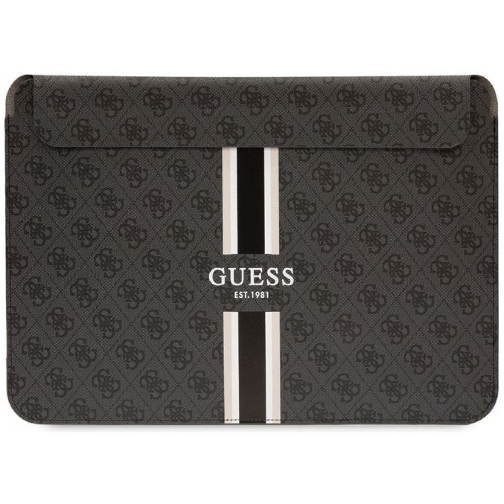 Guess Logo Stripes Laptop & MacBook Hülle für 13" & 14" - Schwarz