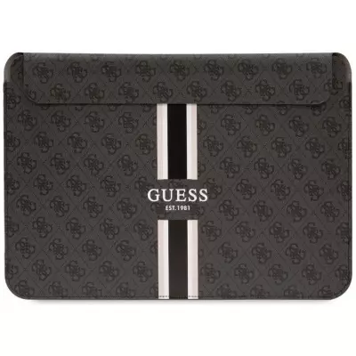 Guess Logo Stripes Laptop & MacBook Hülle für 13" & 14" - Schwarz