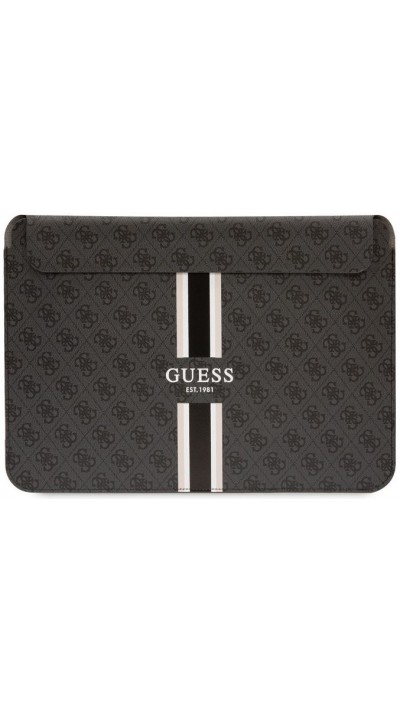 Guess Logo Stripes Laptop & MacBook Hülle für 13" & 14" - Schwarz