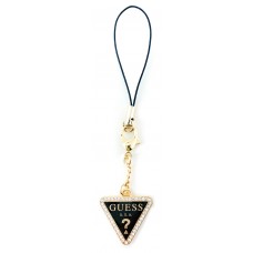 Guess pendentif bijoux de téléphone décoratif avec strass - Noir / or