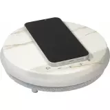 Haut-parleur Bluetooth + station de charge sans fil Qi wireless 10W avec lumière LED en marbre
