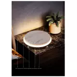 Haut-parleur Bluetooth + station de charge sans fil Qi wireless 10W avec lumière LED en marbre