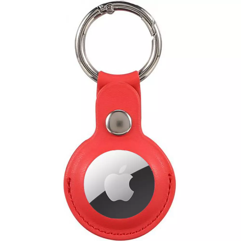 AirTag Schlüsselanhänger - Leder - Rot