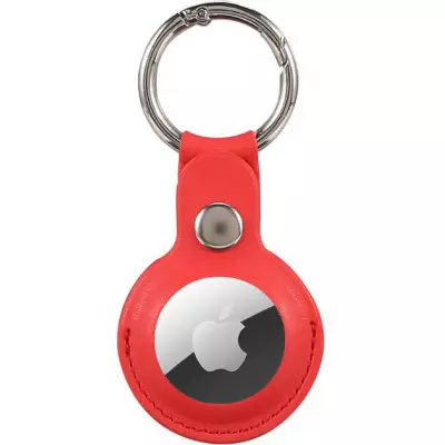 AirTag Schlüsselanhänger - Leder - Rot
