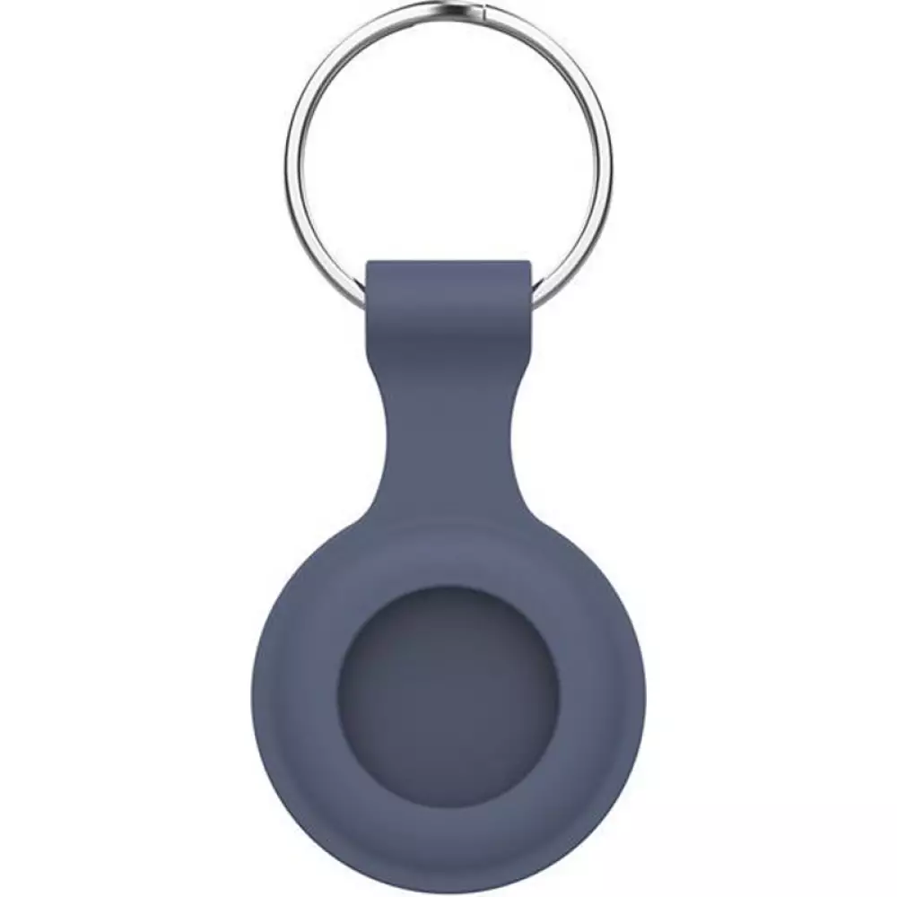 AirTag Schlüsselanhänger - Silikon - Blau grau