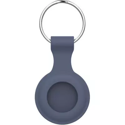 AirTag Schlüsselanhänger - Silikon - Blau grau