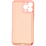 iPhone 15 Pro Max Case Hülle - Soft-Shell silikon cover mit MagSafe und Kameraschutz - Rosa