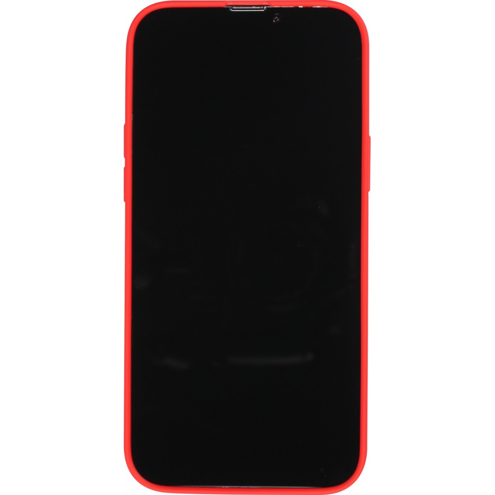 Housse iPhone 15 Pro Max - Coque en silicone souple avec MagSafe et protection pour caméra - Rouge
