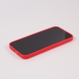 Housse iPhone 15 Pro Max - Coque en silicone souple avec MagSafe et protection pour caméra - Rouge
