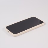 iPhone 15 Case Hülle - Soft-Shell silikon cover mit MagSafe und Kameraschutz - Vanille