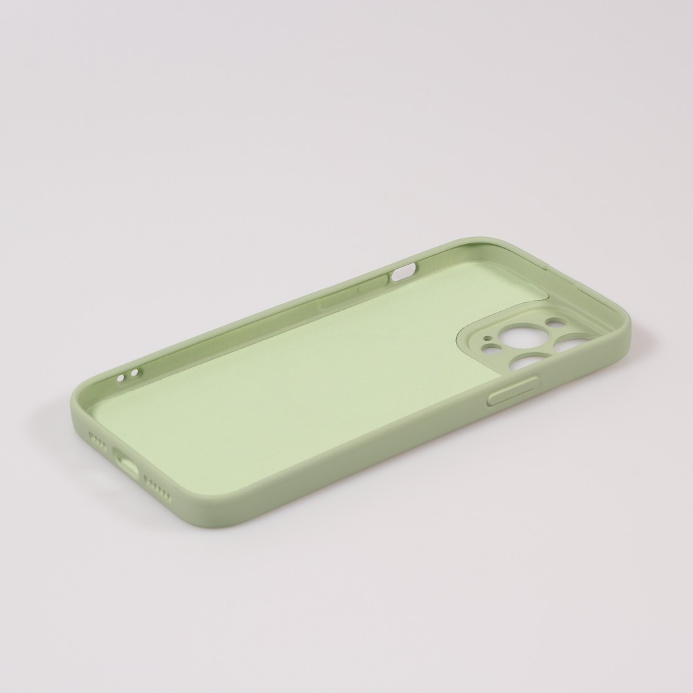 Housse iPhone 15 Pro Max - Coque en silicone souple avec MagSafe et protection pour caméra - Vert