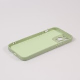Housse iPhone 15 Pro Max - Coque en silicone souple avec MagSafe et protection pour caméra - Vert