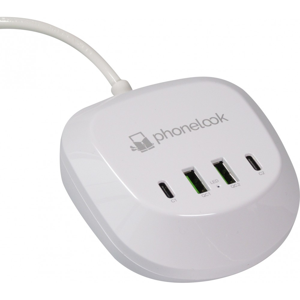 USB-A / USB-C Multi-Stecker Ladestation 40W PhoneLook - Weiss