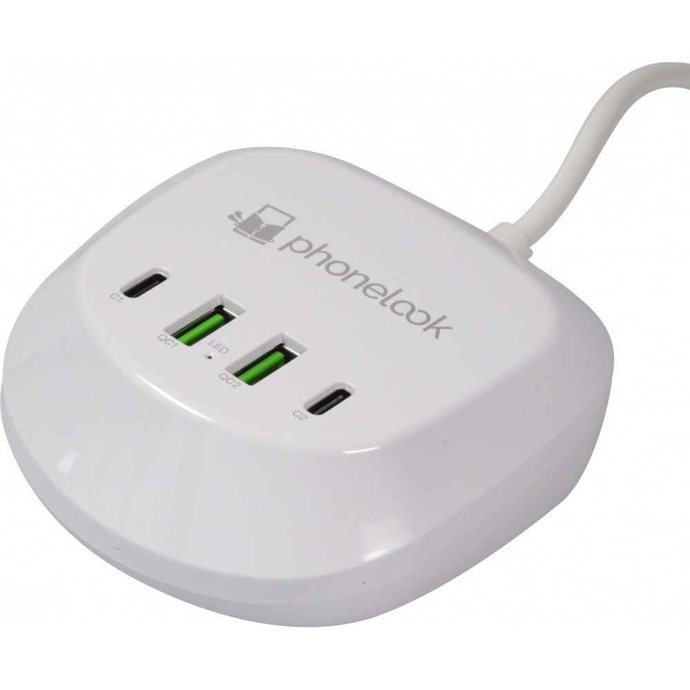 USB-A / USB-C Multi-Stecker Ladestation 40W PhoneLook - Weiss