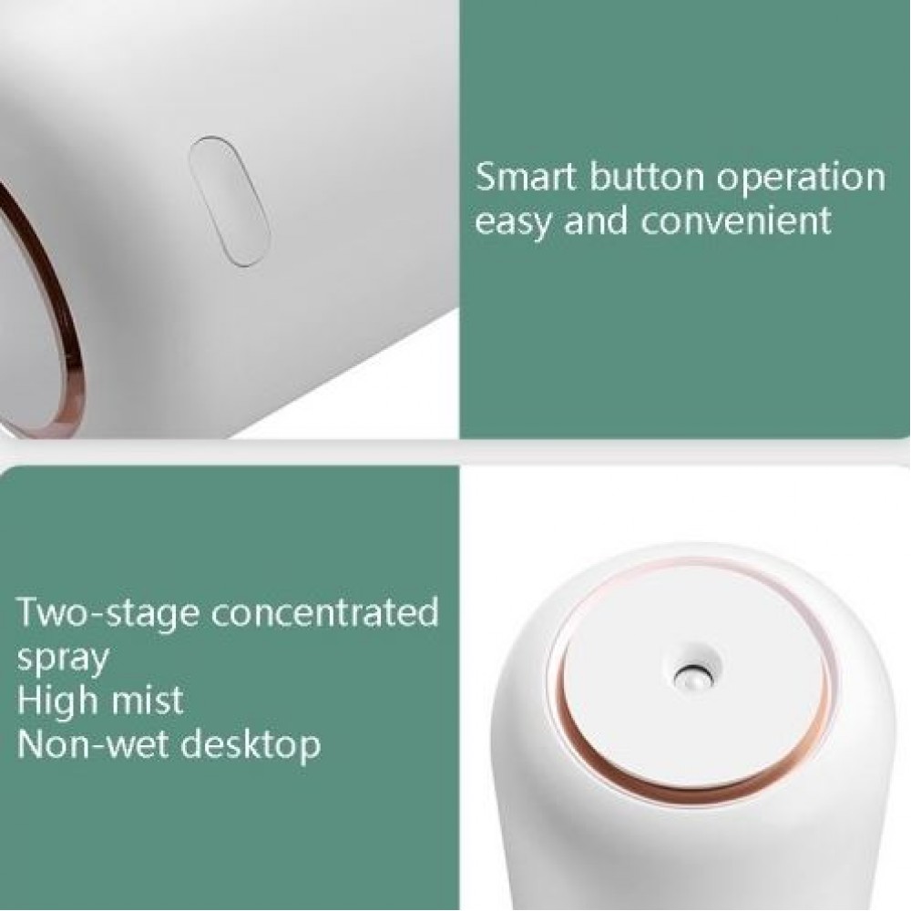 Portabler Luftbefeuchter H03 mit LED Ambientebeleuchtung - Weiss