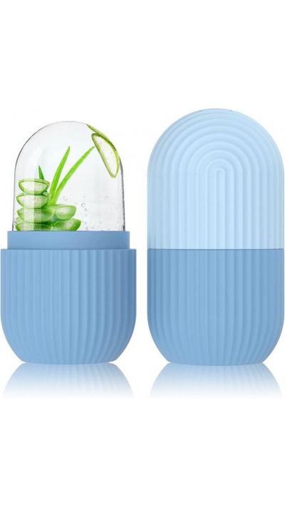 Ice Face Roller Gesichtsmassage Kryotherapie Silikon-Werkzeug Hautpflege und Massage - Blau
