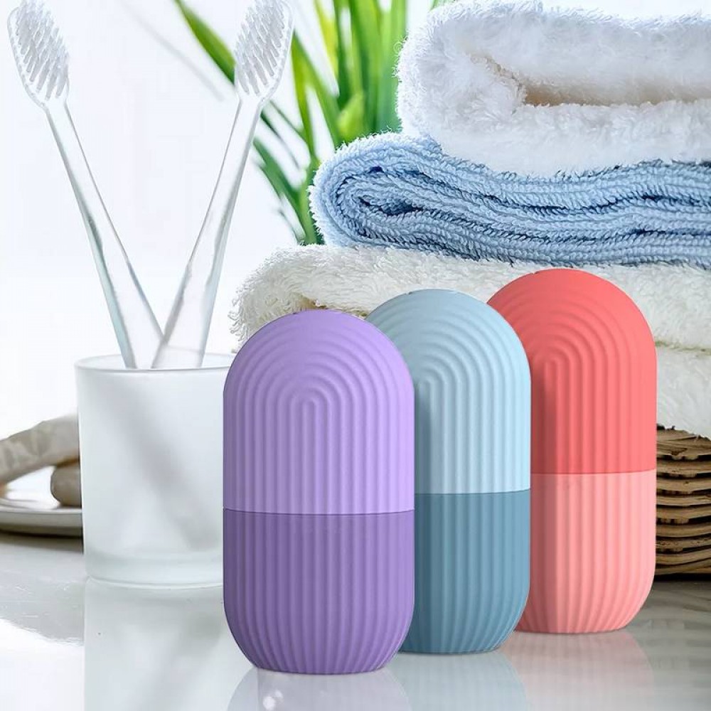 Ice Face Roller Gesichtsmassage Kryotherapie Silikon-Werkzeug Hautpflege und Massage - Schwarz