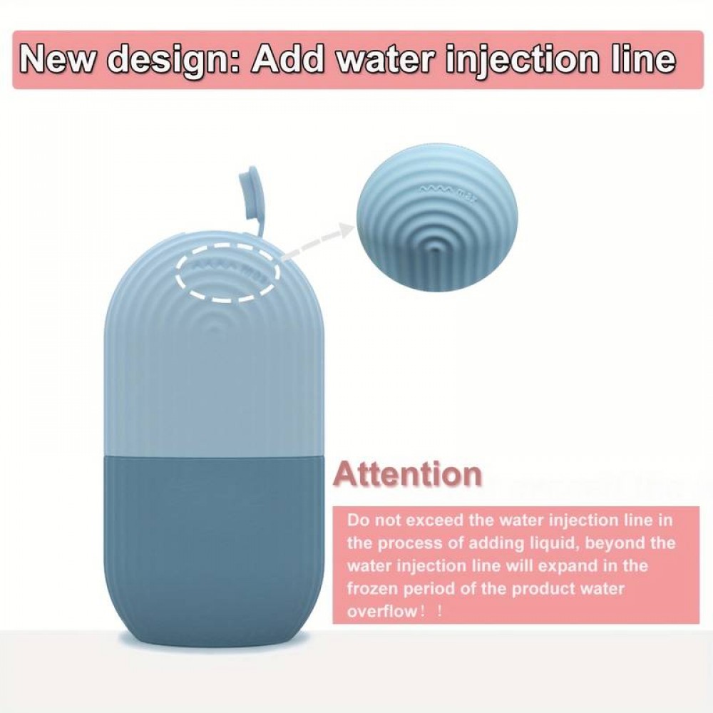 Ice Face Roller Gesichtsmassage Kryotherapie Silikon-Werkzeug Hautpflege und Massage - Schwarz