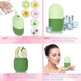 Ice Face Roller Gesichtsmassage Kryotherapie Silikon-Werkzeug Hautpflege und Massage - Schwarz