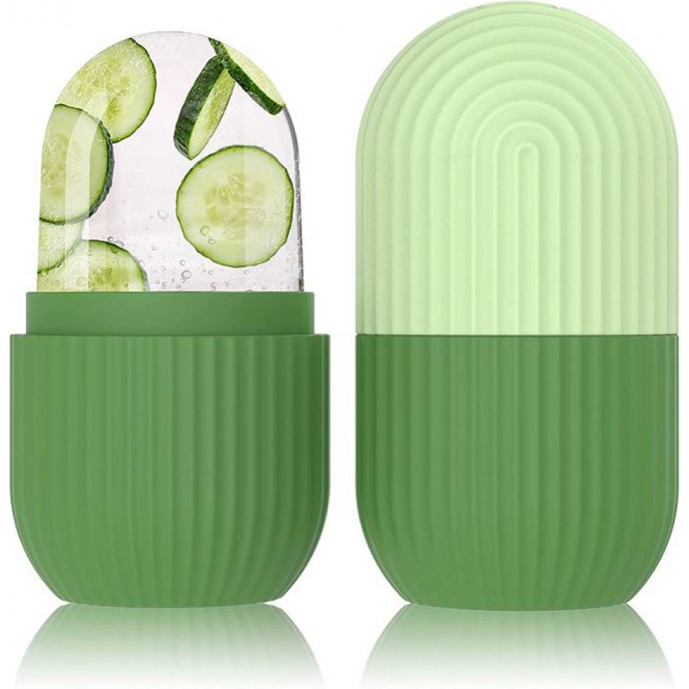 Ice Face Roller Gesichtsmassage Kryotherapie Silikon-Werkzeug Hautpflege und Massage - Grün