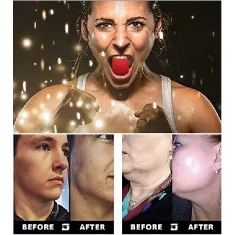 Kiefermuskel Trainer Jawline Gummiball für straffere Gesichtsmuskel - Schwarz