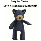 Robustes Hundespielzeug unzerstörbar Bären aus strapazierfähigem Stoff - Blau