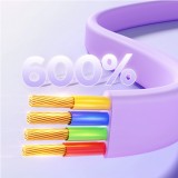 Joyroom 3 in 1 einziehbares Kabel 1m USB-A auf USB-C + Lightning + microUSB - Weiss