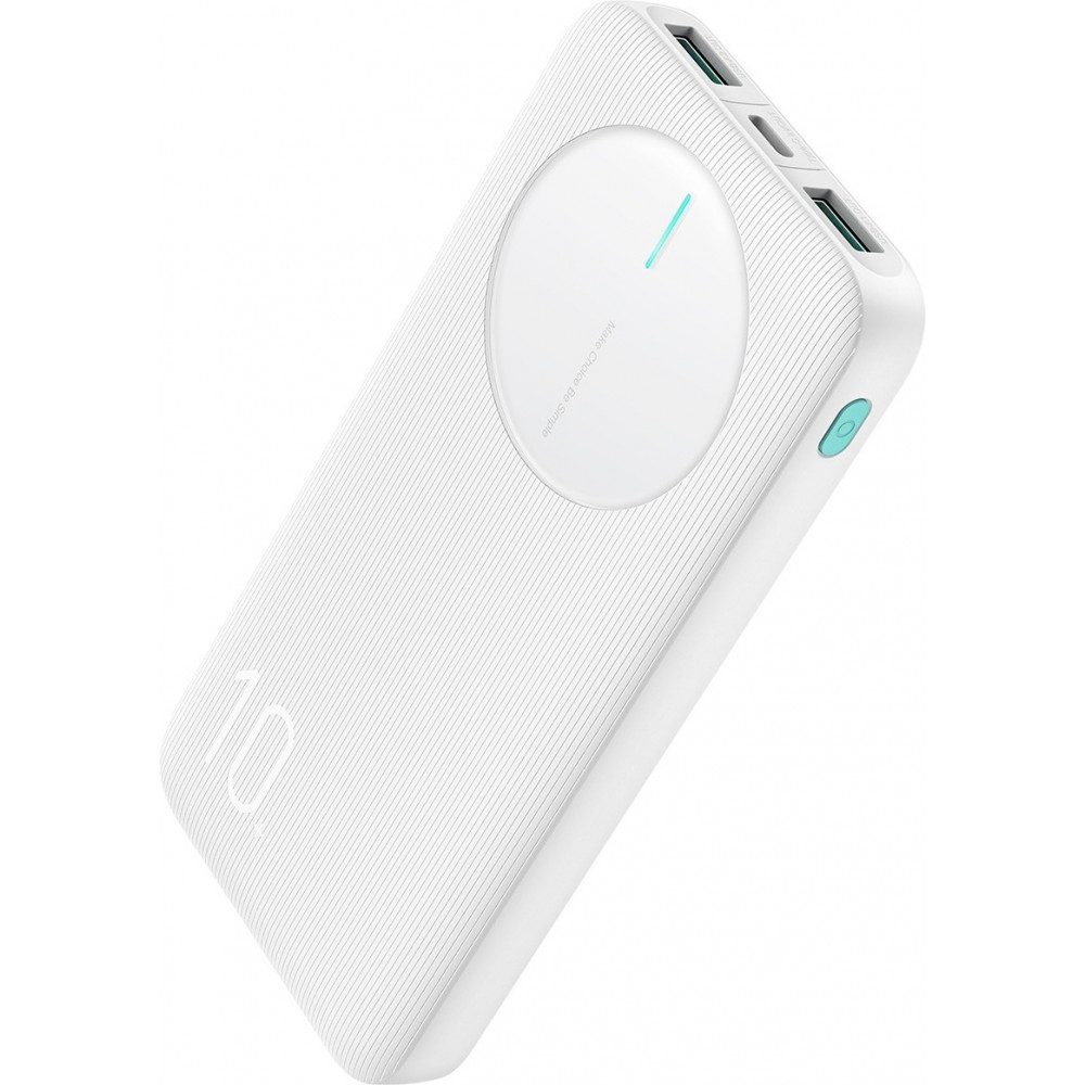 Joyroom 3 in 1 Powerbank mit 10000mAh Kapazit&auml;t clean Design 2x USB-A 2.4 & 1x USB-C (In+Out) - Weiss