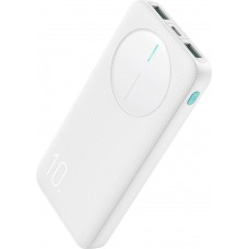 Joyroom 3 in 1 Powerbank mit 10000mAh Kapazit&auml;t clean Design 2x USB-A 2.4 & 1x USB-C (In+Out) - Weiss