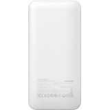 Joyroom 3 in 1 Powerbank mit 10000mAh Kapazit&auml;t clean Design 2x USB-A 2.4 & 1x USB-C (In+Out) - Weiss