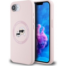 iPhone 16e Case H&uuml;lle - Karl Lagerfeld Choupette Silikon Soft Touch mit MagSafe - Rosa