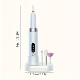 Elektrisches USB-C wiederaufladbares Maniküre-Set mit einstellbarer Geschwindigkeit und professionellem Zubehör - Weiß