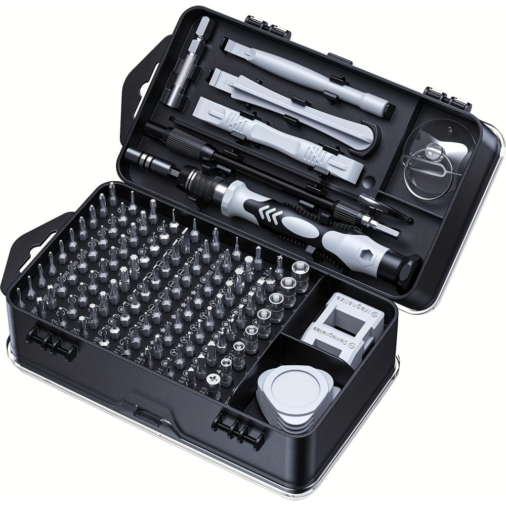 Kit de tournevis multifonction 115 en 1 avec embouts spéciaux et aimantation forte - Boite à outil professionnelle