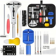 Uhren Reparatur Werkzeug Set (147 Teile) - Komplettes Uhrenmacher Kit - Schwarz