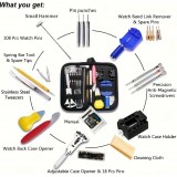 Uhren Reparatur Werkzeug Set (147 Teile) - Komplettes Uhrenmacher Kit - Schwarz