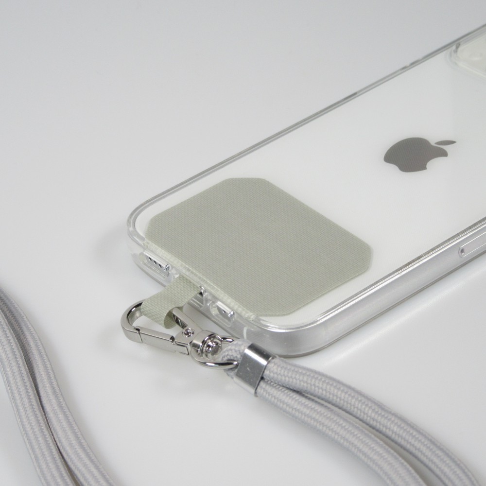 Lacet accessoire universel adaptateur pour coques de smartphone collier élégant - Gris clair