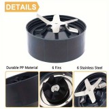 Universelle Ersatzklingen für Nutribullet Smoothie Maker Mixer mit 6 scharfen Klingen - Grau