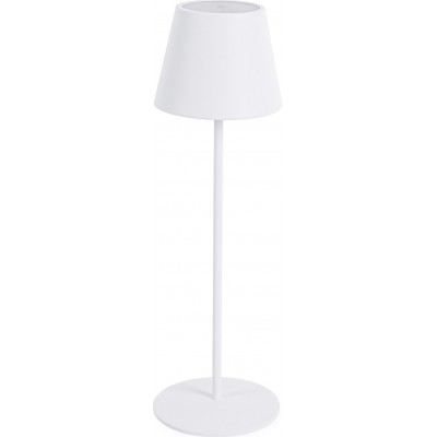 Portable Tischlampe minimalistisches Nordic Design aus Metall - Weiss