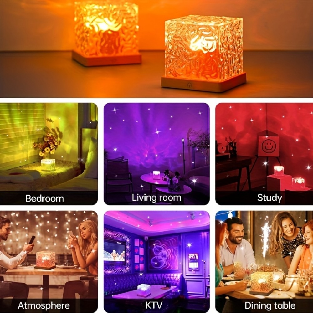 Lampe projecteur d'onde marine animée / vagues d'eau / monde sous-marin (16 couleurs RGB) avec télécommande