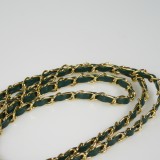 Elegante und raffinierte universelle Smartphone-Schlaufe/Schnalle aus Kunstleder und Metall - Grün