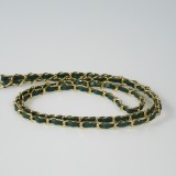 Elegante und raffinierte universelle Smartphone-Schlaufe/Schnalle aus Kunstleder und Metall - Grün