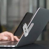 Laptop/Display Extension Magnetischer Smartphone Halter-arm Aluminium - Silber